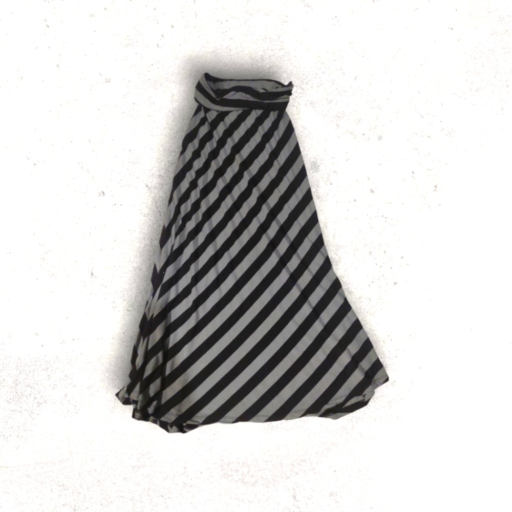 Black and Grey Maxi Skirt